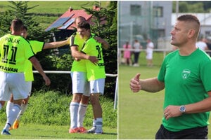 Novým trénerom Oravskej Jasenice je Milomír Sivčevič (vpravo).