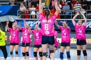 Slovenská hádzanárka Mária Bartková počas ME U17 2025.