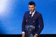 Na snímke Martin Fehérváry získal 2. miesto v ankete Hokejista roka počas slávnostného galavečera na Bratislavskom hrade.