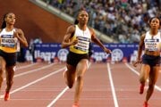 Melissa Jeffersonová-Woodenová vyhrala šprint na 100 m na Diamantovej ligy v Bruseli. 