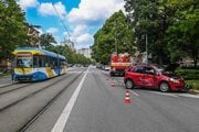 Havária na Komenského ulici.