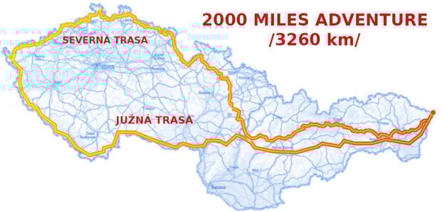 Obe trasy 2000 miles adventure (zdroj: archív P.G.)