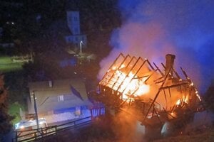Požiar drevenice na Nižnej Boci