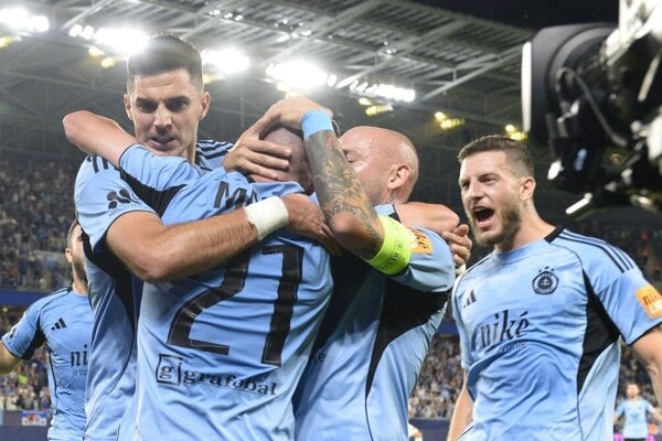 Futbalisti ŠK Slovan Bratislava.