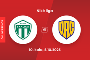MFK Skalica - FC DAC Dunajská Streda: ONLINE prenos zo zápasu 10. kola Niké ligy.
