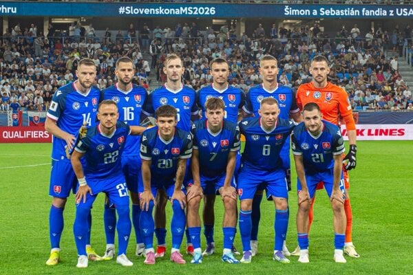 Slovenskí futbalisti v úvodnom kvalifikačnom zápase na MS 2026 A-skupiny Slovensko - Nemecko.