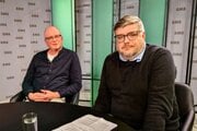 Sociálny antropológ Ivan Souček a sociológ Roman Hofreiter z Univerzity Mateja Bela v Banskej Bystrici. 
