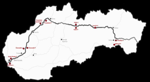 Lokalita C s 11 odpočívadlami v správe ejoin. (zdroj: ePVO)