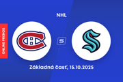 Montreal Canadiens - Seattle Kraken: ONLINE prenos zo zápasu NHL.
