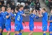 Gólová radosť hráčov Slovenska počas kvalifikačného zápasu ME 2027 hráčov do 21 rokov Slovensko - Moldavsko.