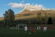 Momentka zo zápasu Spišské Podhradie - Vranov nad Topľou.
