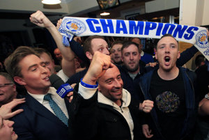 V Leicesteri po zisku titulu vypukli veľké oslavy.