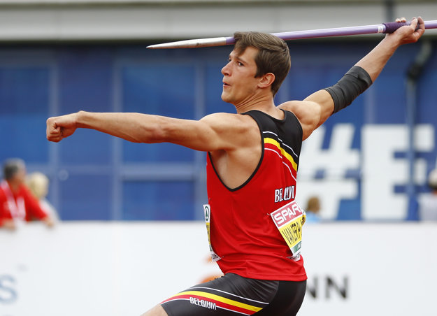 Thomas Van der Plaetsen v hode oštepom.
