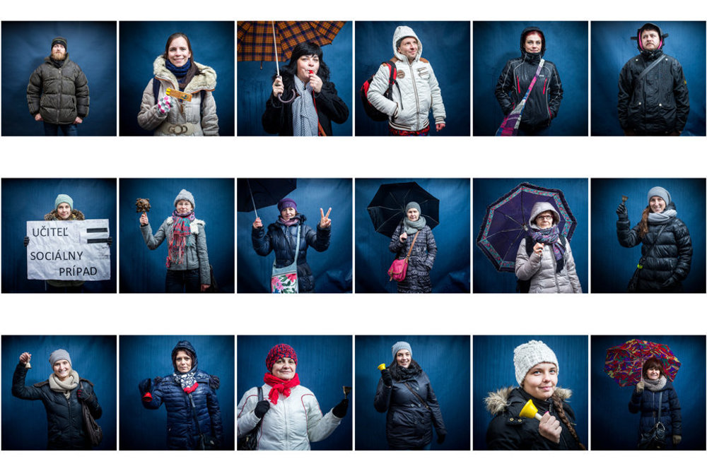 25. január 2016. Štrajk učiteľov v Bratislave.