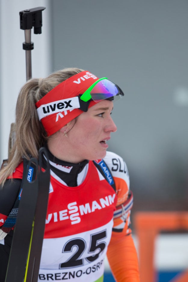 Paulína Fialková počas pretekov IBU Cupu v Osrblí.