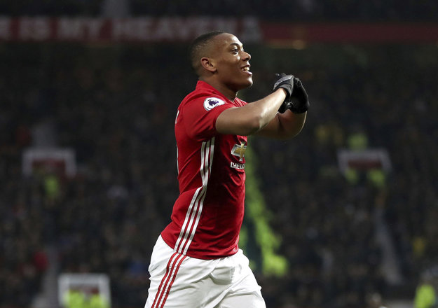 Anthony Martial sa teší z gólu.