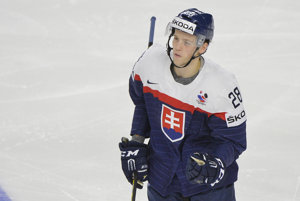 Martin Gernát (Slovensko) sa teší po góle do dánskej siete.