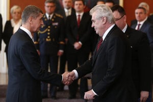 Andrej Babiš a Miloš Zeman. 