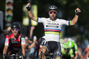 Peter Sagan dosiahol jubilejné 100. víťazstvo v profesionálnej kariére na podujatí GP Quebec, kde obhájil svoje minuloročné prvenstvo v piatok 8. septembra 2017.