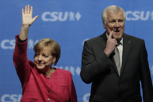 Angela Merkelová a Horst Seehofer.