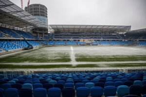 Aktuálny stav výstavby Národného futbalového štadióna na Tehelnom poli.