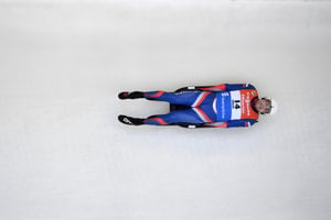 Slovenský sánkar Jozef Ninis v pretekoch Svetového pohára 13. januára 2019 v lotyšskej Sigulde - ilustračná fotografia.