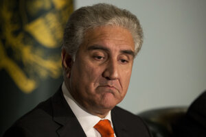Pakistanský minister zahraničných vecí Šáh Mahmúd Kurajší.