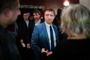 Bývalý šéf vyšetrovacieho tímu Kuciak Peter Juhás. Ako prvý ho na medzinárodnej konferencii o mafiách v Trnave odfotil fotograf SME.