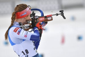 Ivona Fialková na MS v biatlone 2020.