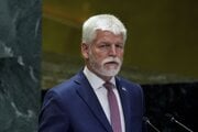 Český prezident Petr Pavel počas prejavu na pôde OSN.
