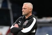 Tréner Michal Ščasný počas zápasu Spartak Trnava - BK Häcken v 1. predkole Európskej ligy.