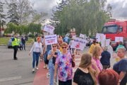 Protestná akcia v Kolárove.