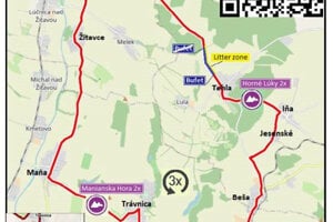 Trasa pretekov 62. ročník Medzinárodných dní cyklistiky.