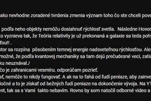 Komentár, pre ktorý Nemeš podal na Ľuptáka trestné oznámenie.