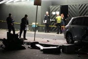 Polícia na mieste činu v štvrti East Hollywood v Los Angeles.
