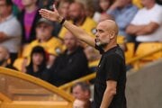 Pep Guardiola počas zápasu s Wolverhamptonom.