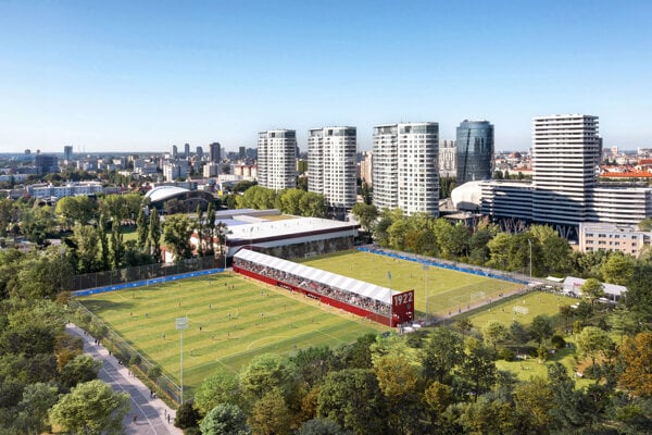 Vizualizácia športovísk, ktoré majú vyrásť v rámci projektu Nové Pasienky.