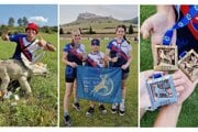 ME v 3D lukostreľbe - uprostred trojica medailistov (zľava): K. Žitňanská, D. Valtavic, L. Lányiová