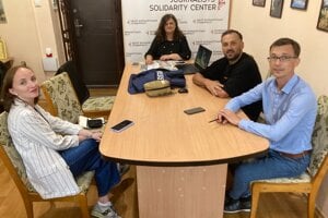 Zľava Olya Rega, Bohdana Zasidko, Mykhailo Savliuk, Stanislav Kozlov. 