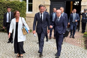 Generálny tajomník NATO Mark Rutte počas návštevy Luxemburska.