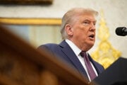 Americký prezident Donald Trump na tlačovej konferencii.