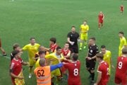 V zápase Brvnište - Partizánske vzplanuli vášne.