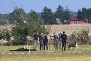 Miesto dopadu dronov v Poľsku. 