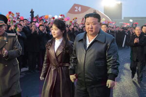 Severokórejský vodca Kim Čong-un so svojou dcérou Kim Ču-ae.