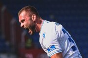 Erik Prekop sa teší po strelenom góle v drese FC Baník Ostrava.