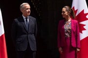 Kanadský premiér Mark Carney a mexická prezidentka Claudia Sheinbaumová.