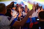 Slovenská reprezentácia žien v šípkach počas WDF Europe Cupu 2024 v Šamoríne.