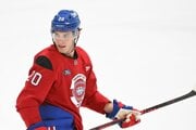 Slovenský hokejista v drese Montrealu Canadiens Juraj Slafkovský.