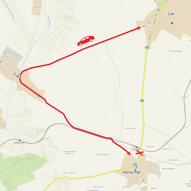 Obchádzková trasa. (zdroj: NSK)
