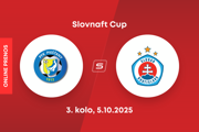 PFK Piešťany - ŠK Slovan Bratislava: ONLINE prenos zo zápasu 3. kola Slovnaft Cupu.